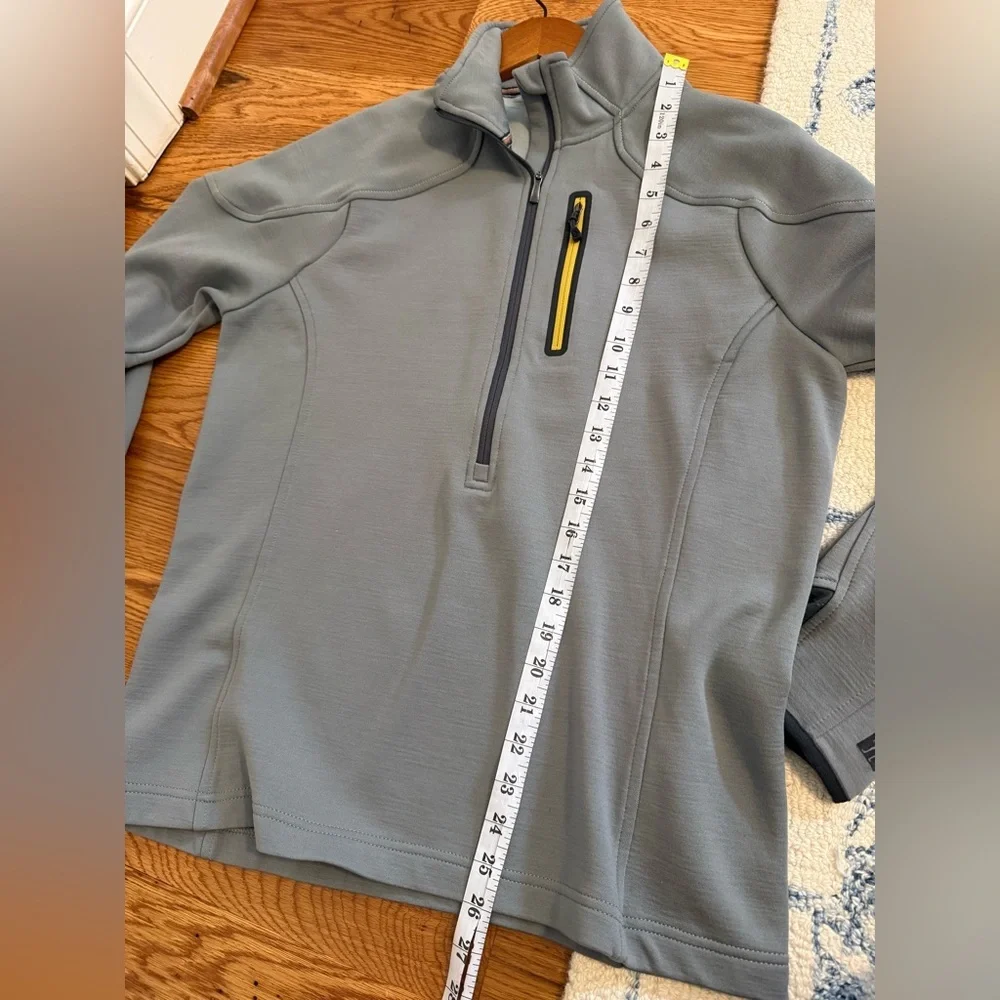 Smartwool Men's M Gray Merino Wool Nylon Quarter Zip Pullover Sweater Outdoor